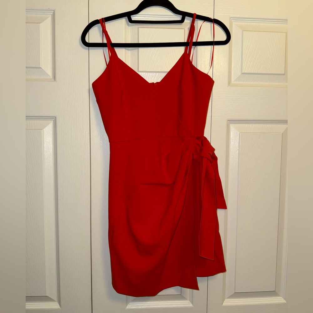French Connection Red Sheath Mini Dress Spaghetti Strap